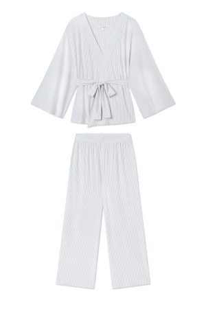 DreamModal Kimono Pajama Set in Fog