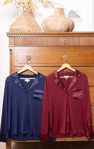 Luxe Satin Button-Front Pajamas