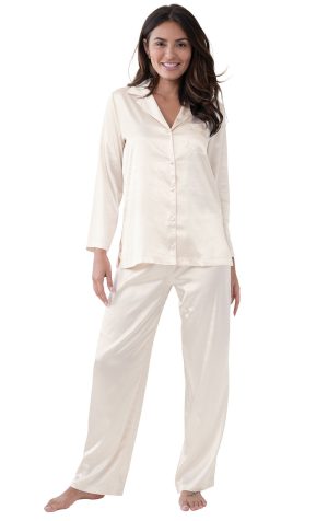 Smooth Seduction Satin Button-Front Pajamas