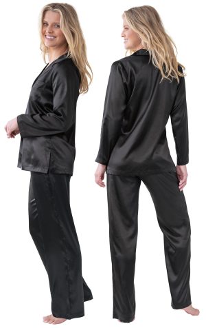 Smooth Seduction Satin Button-Front Pajamas