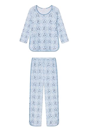 Pima Long-Long Set in Serene Blue Wreath